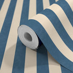 TEXTURED STRIPE - Navy & Stone