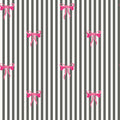 BOW STRIPE - Black & Pink
