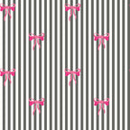 BOW STRIPE - Black & Pink