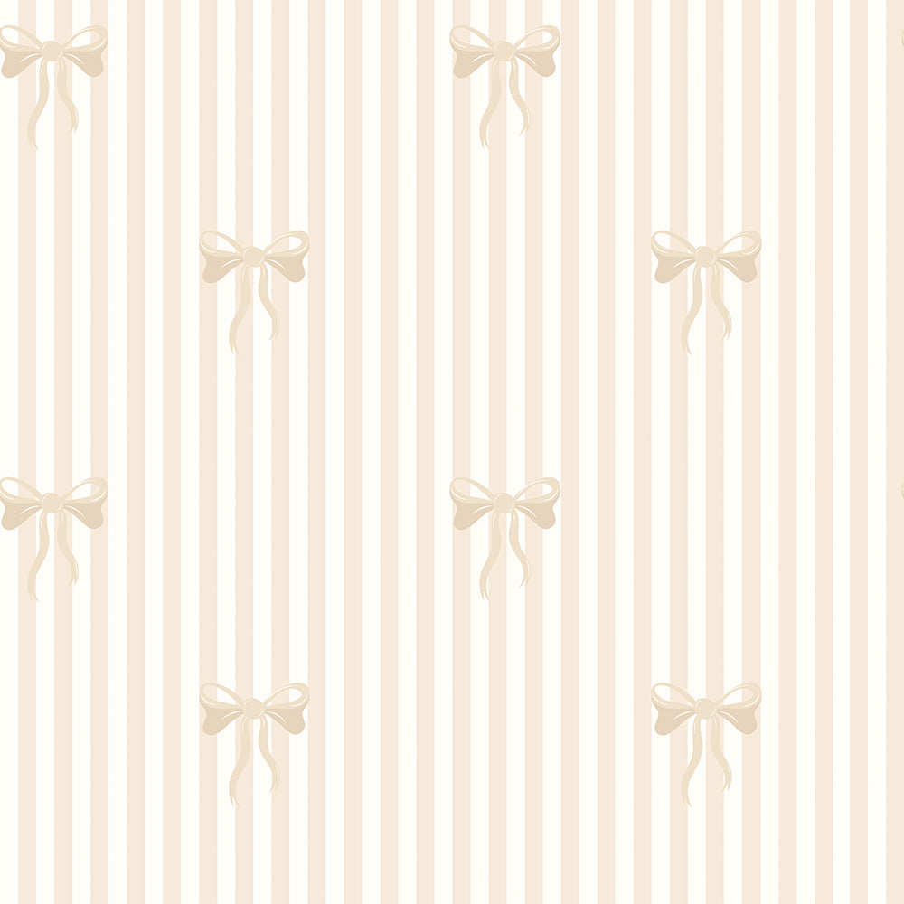 BOW STRIPE - Natural & White