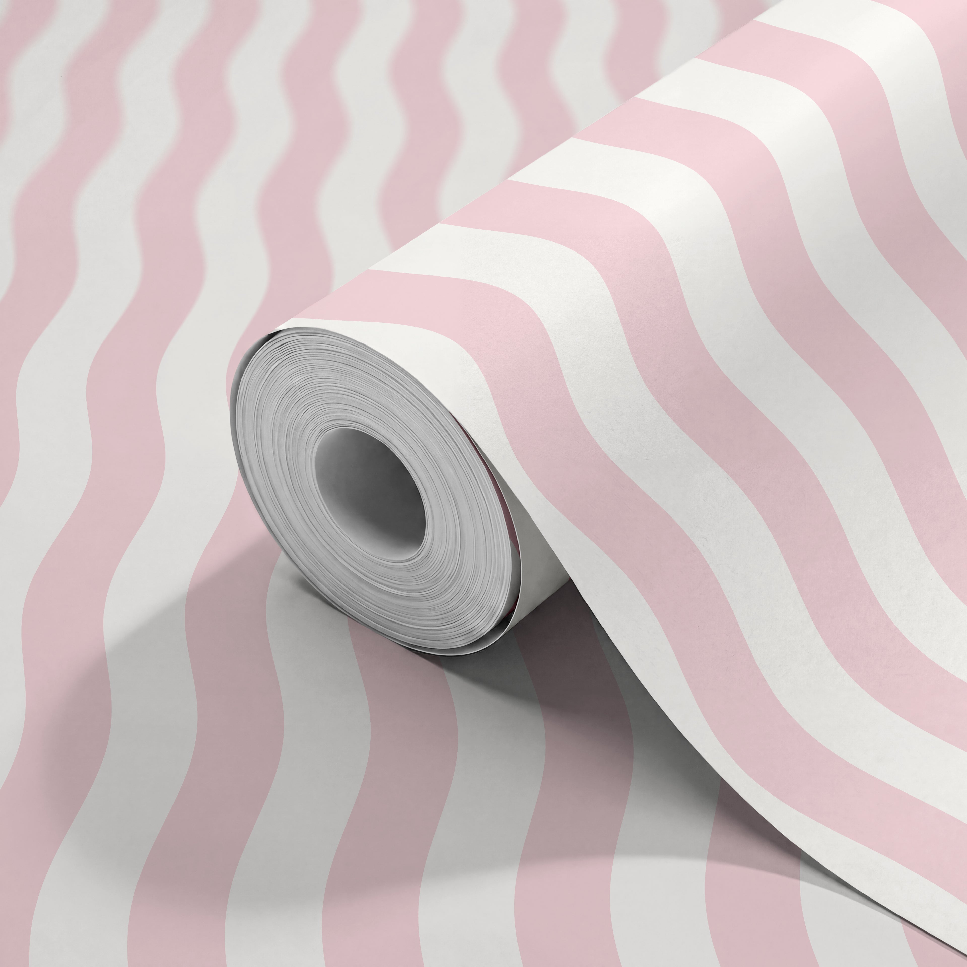 WAVY STRIPE - Pink & White