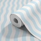 WAVY STRIPE - Sky Blue & White