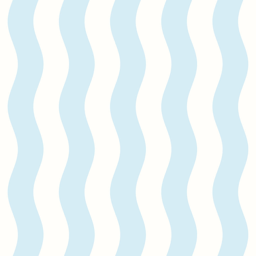 WAVY STRIPE - Sky Blue & White