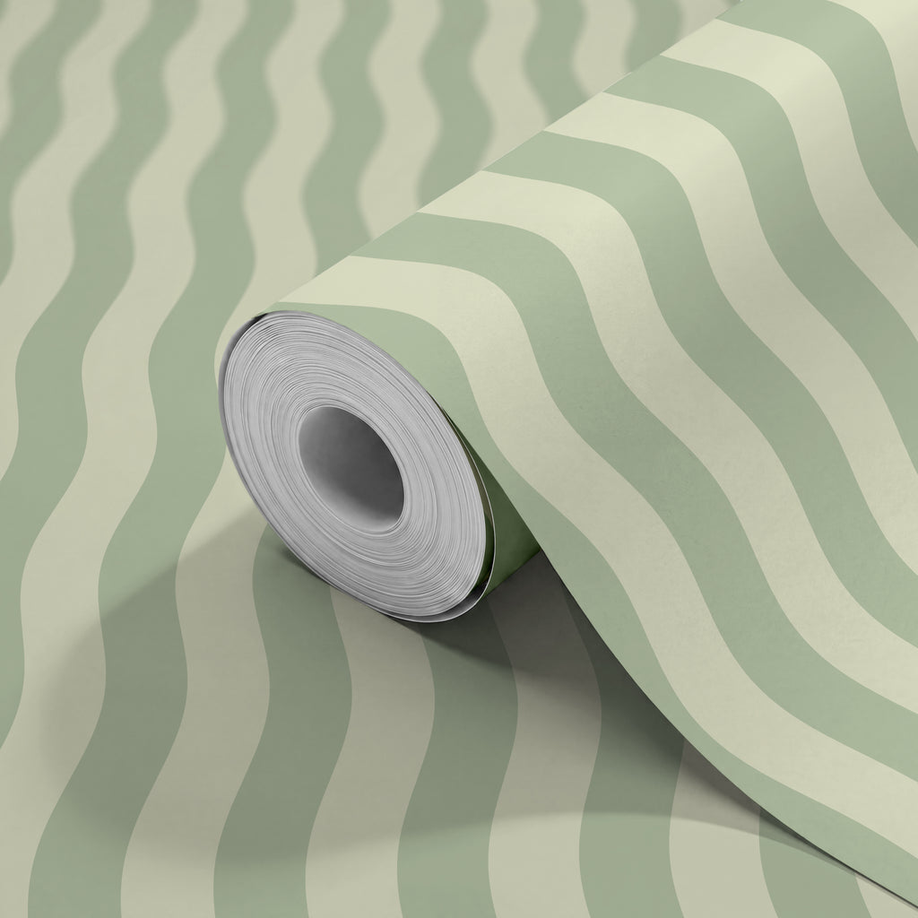 WAVY STRIPE - Tonal Green
