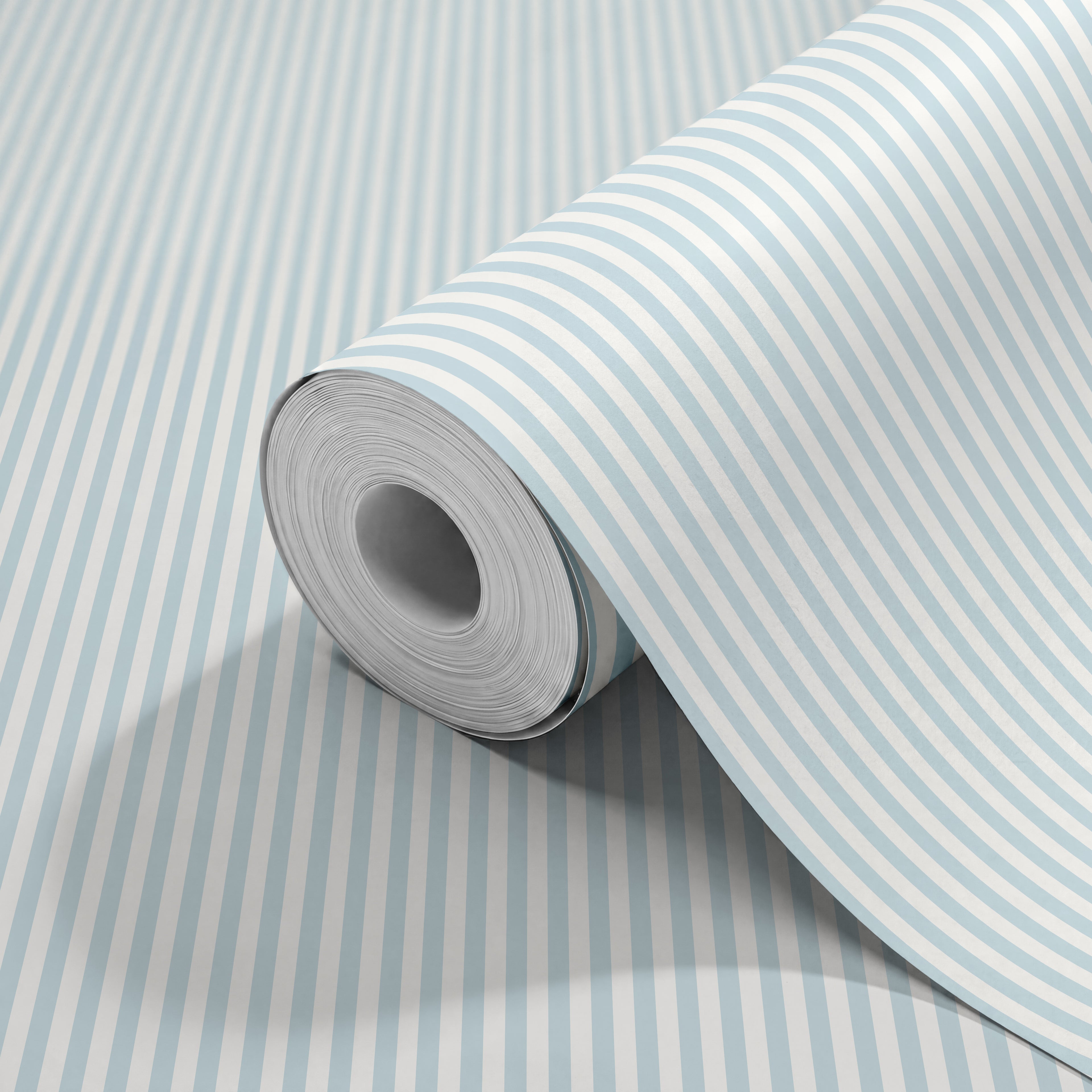 SLIMLINE STRIPE - Sky Blue & White