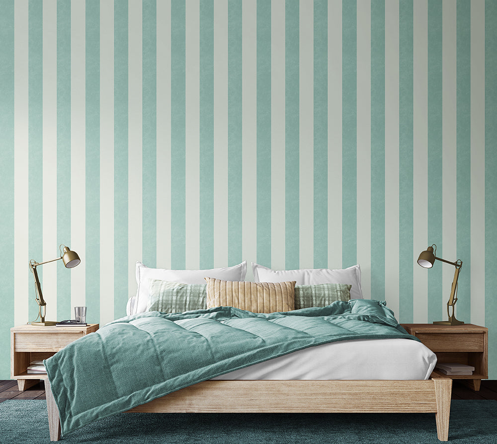 TEXTURED STRIPE - Duckegg Blue