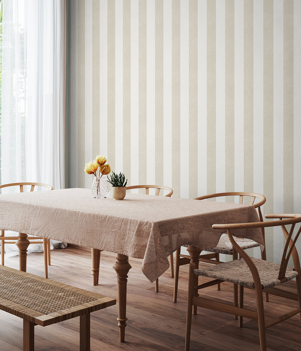 TEXTURED STRIPE - Linen & Ivory