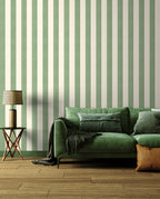 TEXTURED STRIPE - Green & Natural