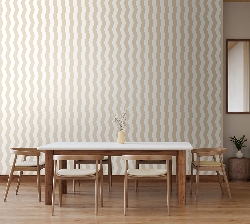 WAVY STRIPE - Linen & Ivory